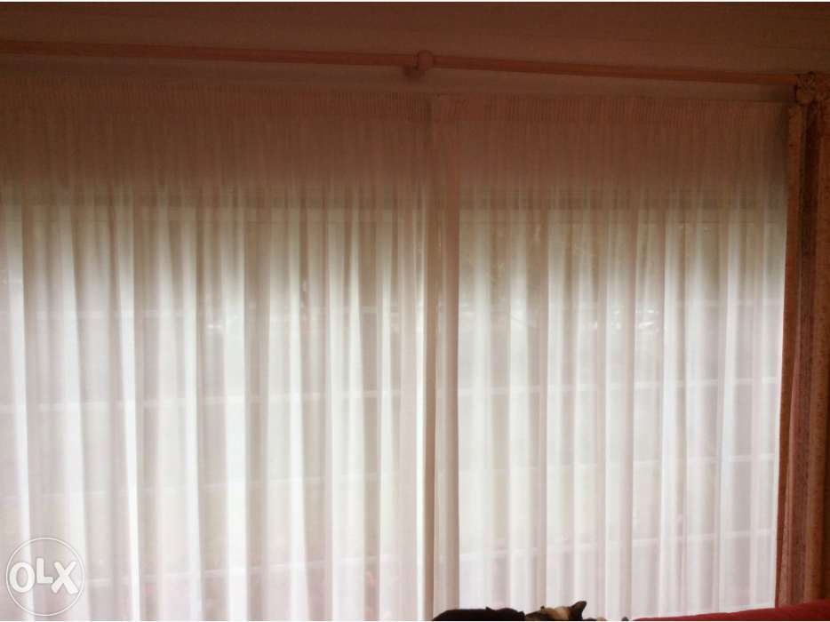 Cortinados Duplos de Sala 4,70mt + Varão + Acessórios