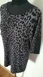 Nowa bluzka damska oversize z krótkim rękawem animal print wiskoza