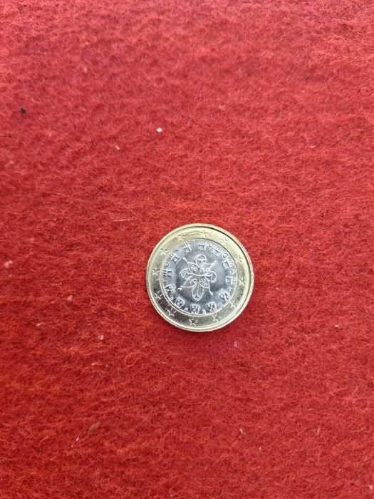 Moeda de 1 Euro,Portuguesa 2024,com erros de cunhagem, (Bela)