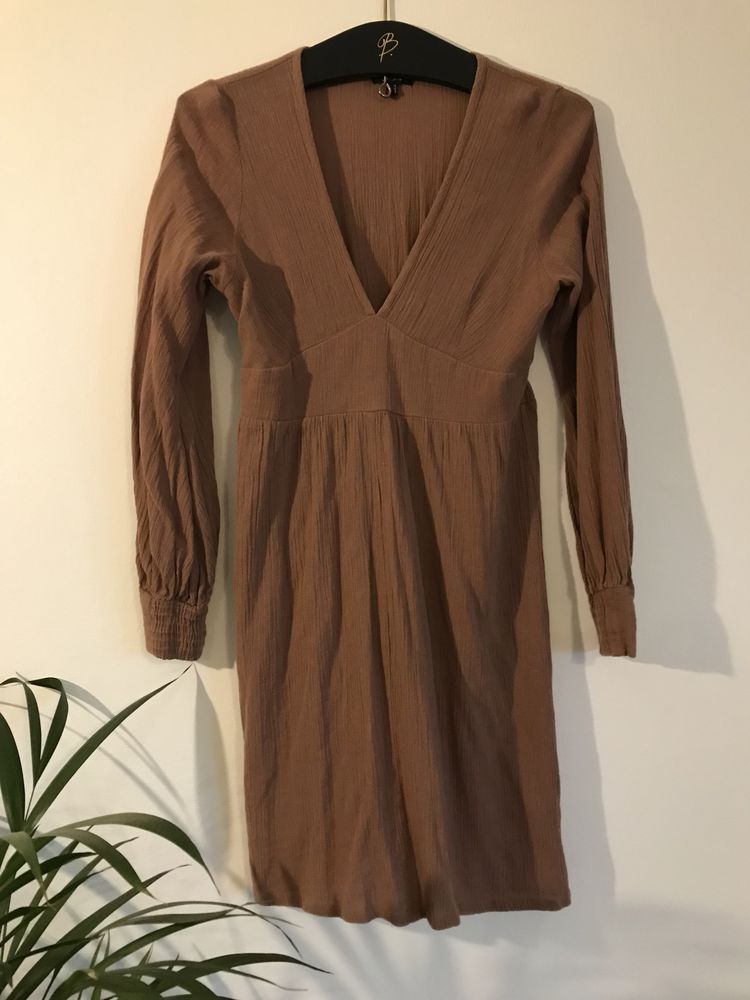 Asos sukienka 38 brudny róż 100 % bawełna boho