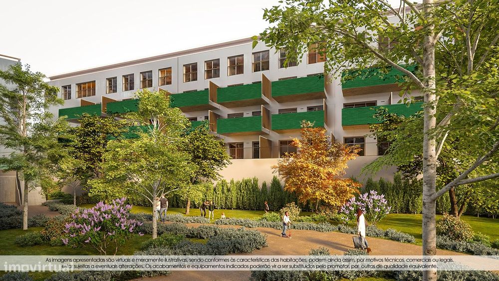 T2 Novo c/ 2 Lugares de Garagem na Praça das Flores, Porto