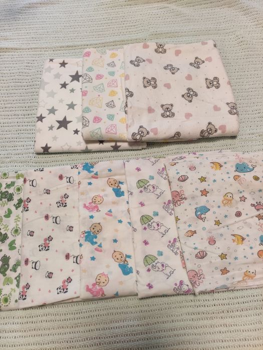 Пелюшки нові фланель, бязь, ситець ВЕЛИКИЙ РОЗМІР / пеленки новые