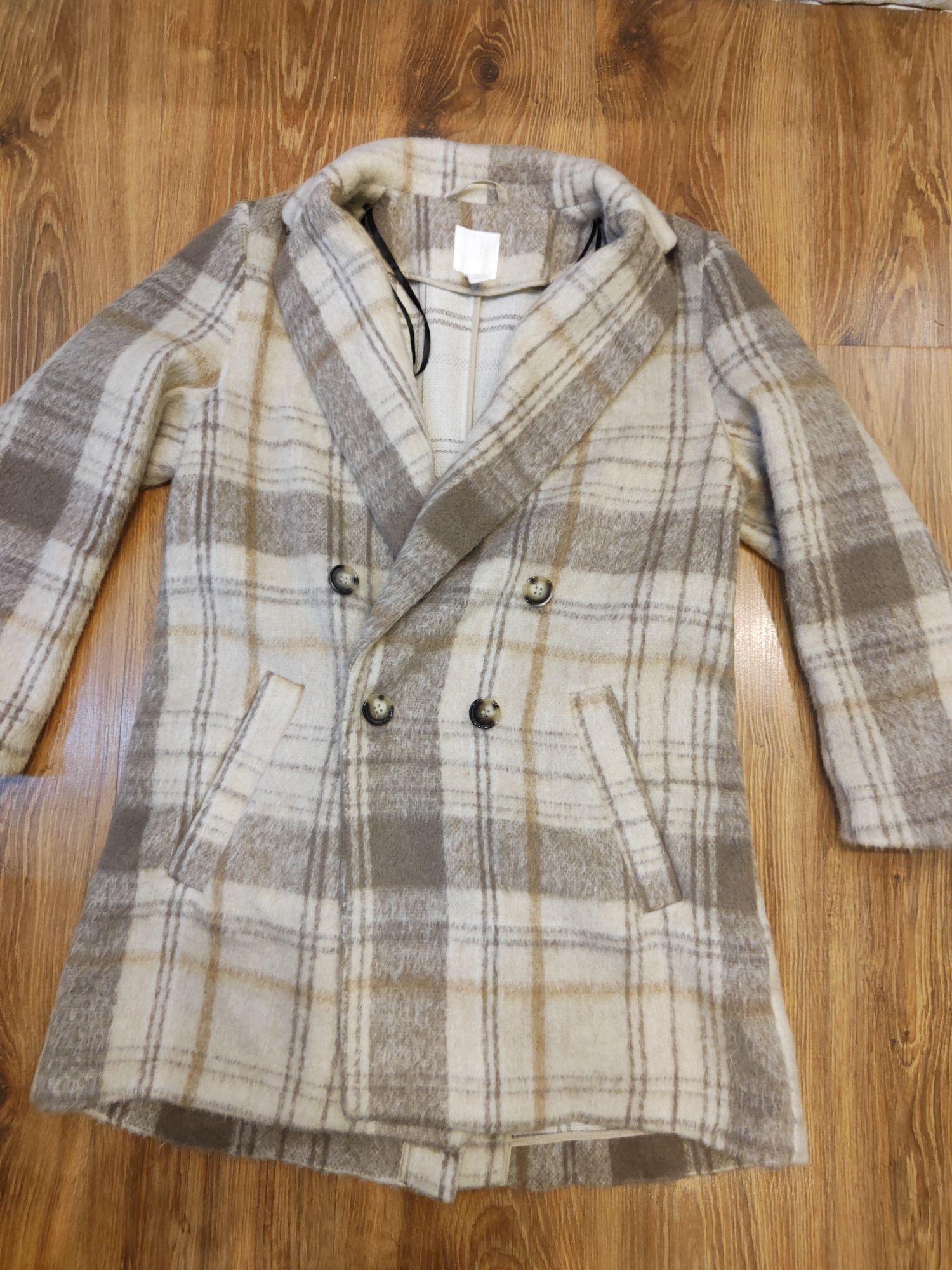 Płaszcz w kratę H&M rozm 36