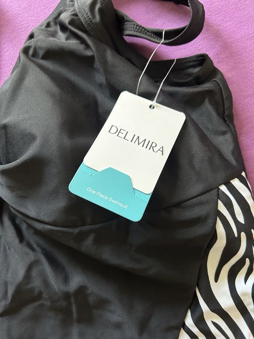 Strój kąpielowy jednoczęściowy czarno bialy nowy duzy rozmiar