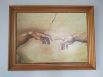 Obraz Stworzenie Adama Michała Anioła 82 x 62 cm