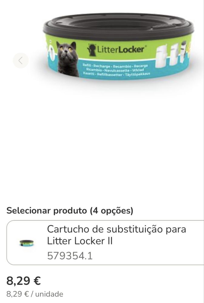 Caixote de lixo para dejetos de gatos
