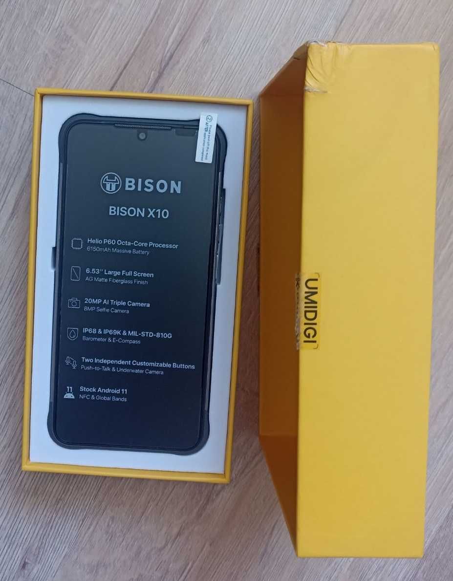Смартфон UMIDIGI BISON X10 4\64gb 6150mAh NFC 20+8+2 МП Helio P60