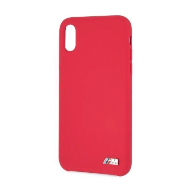 Etui Silicone BMW do iPhone X/Xs - Czerwony z Logo M