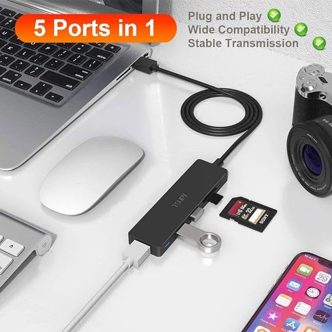 tsupy usb hub 3.0  5 w 1 adapter 1.2 m vv