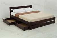 Ліжко Посилене Двоспальне Дерев'яне 160х200 Річ/ Кровать из дерева