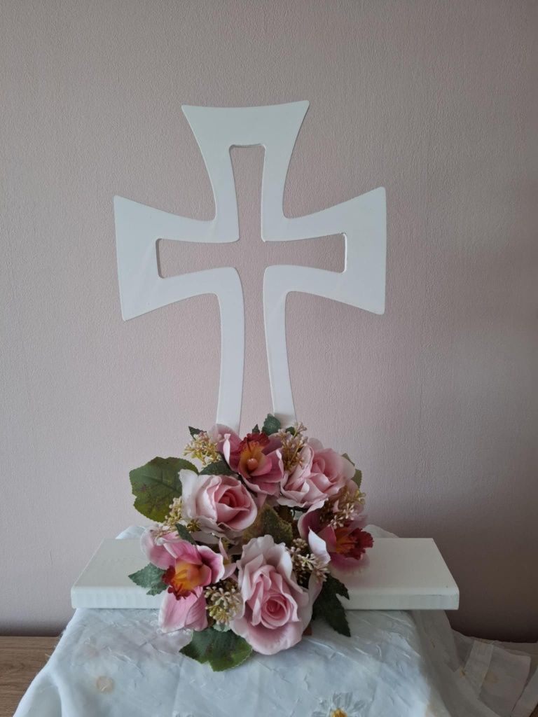 Krzyż podstawa baza do kompozycji kwiatowych nagrobnych