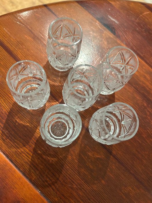 Zestaw 6 kryształowych kieliszków do wódki