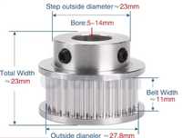 Шків для ремня 3мм HTD 3M 30T D=8mm