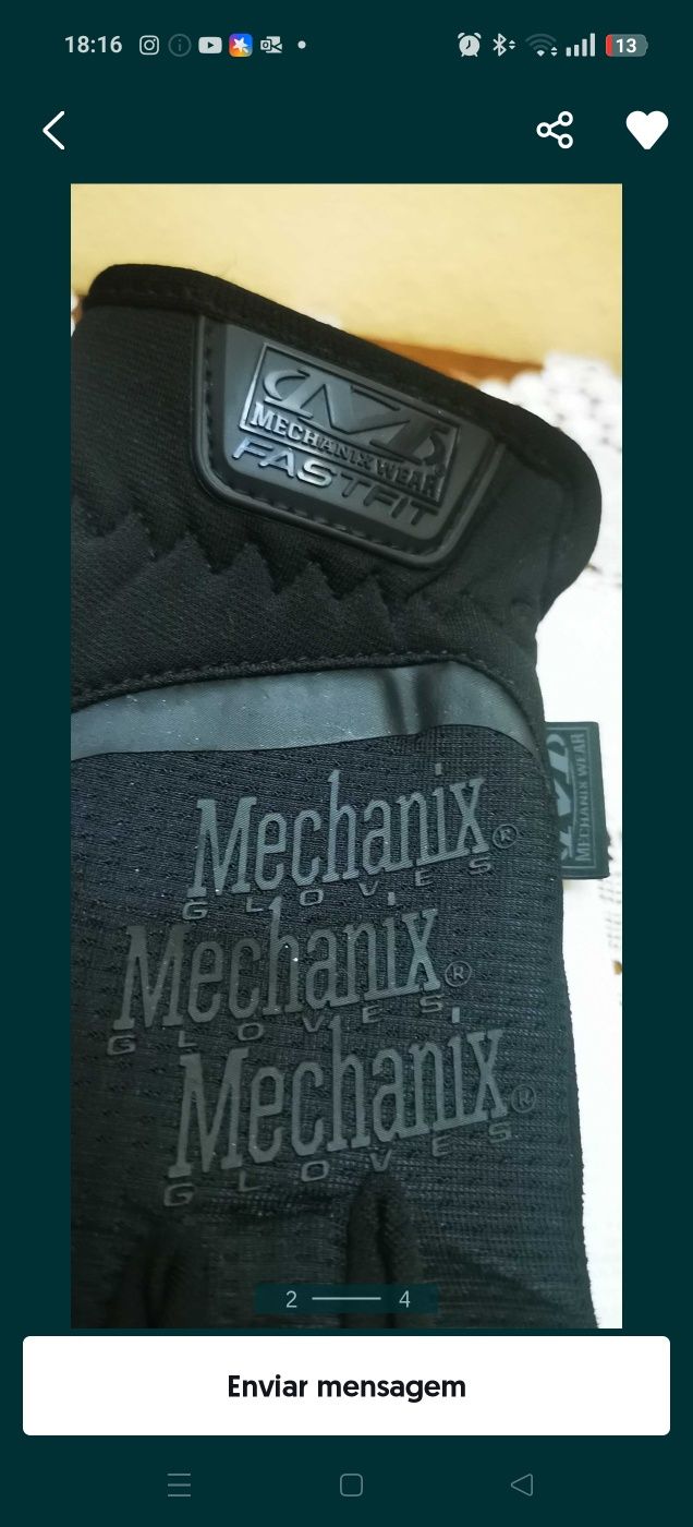 Luvas Mechanix Tam.M FastFit 0,5mm