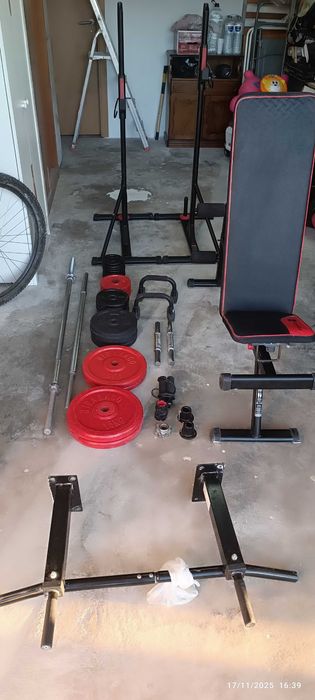 Musculação - ginásio em casa- com pouco uso