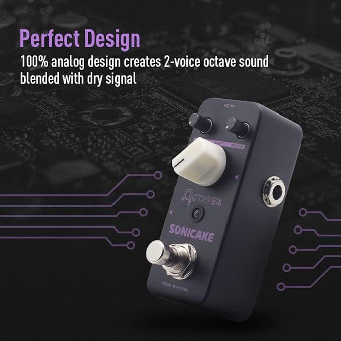 Sonicake Octaver Pedał Gitarowy Efekt Oktawy Gitara Bas True Bypass