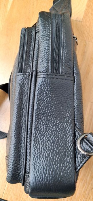 Чоловіча мужская кожаная сумка бананка на груди