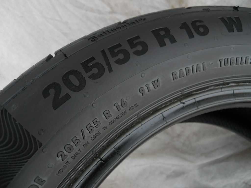 2 opony letnie CONTINENTAL 205/55 R16 91W (2x6,5mm)