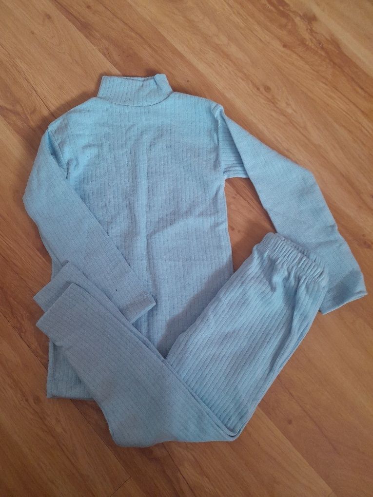 Zestaw komplet dla dziewczynki 8 lat spodnie leginsy bluzka z polgolfe