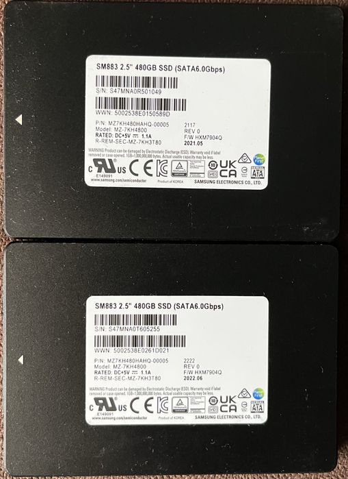 Samsung 480gb MLC Enterprise ст. нового !!!