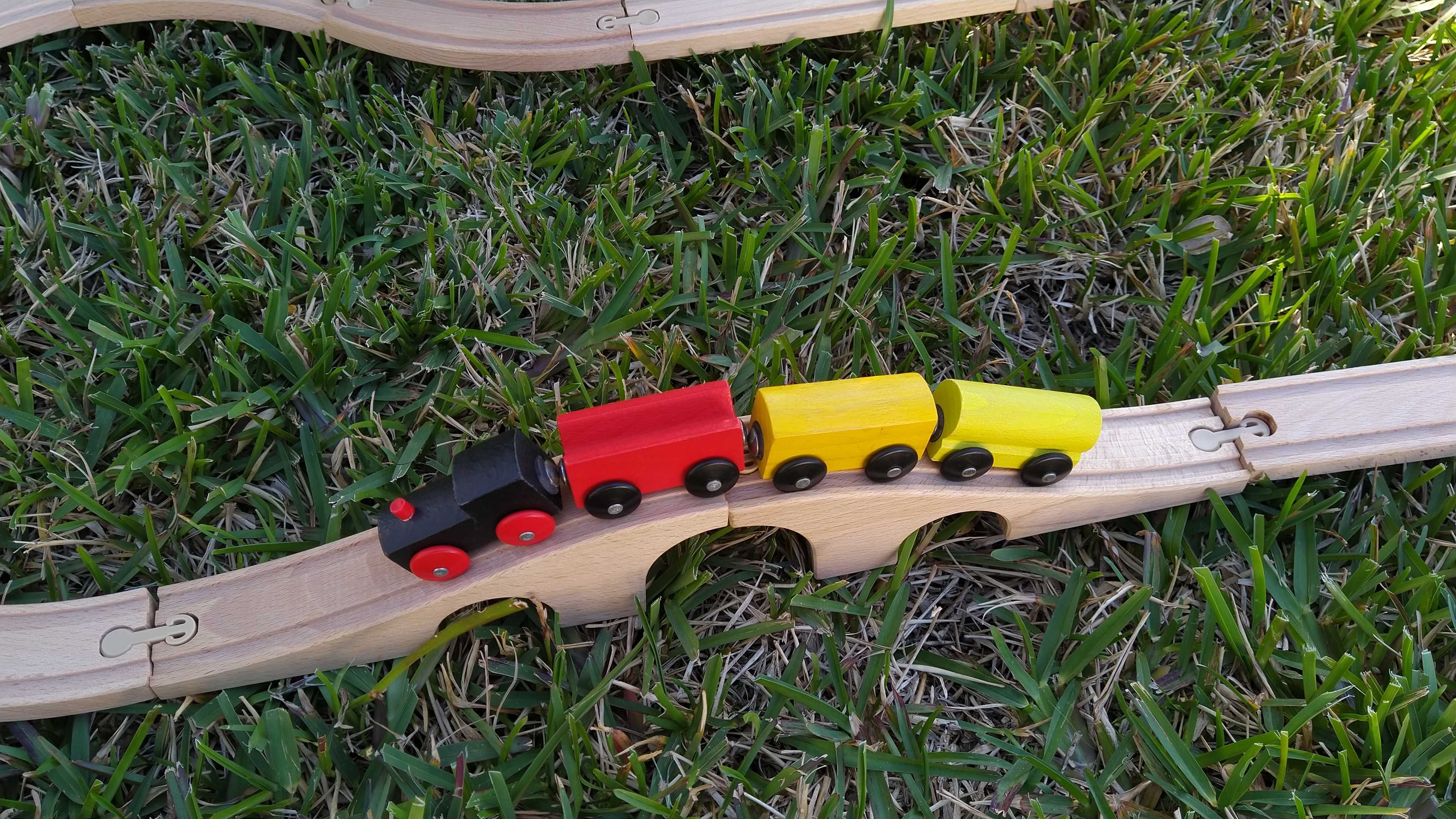 Pista de comboio criança em madeira