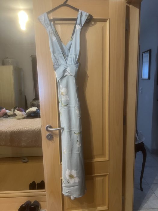 Vestido longo com flores