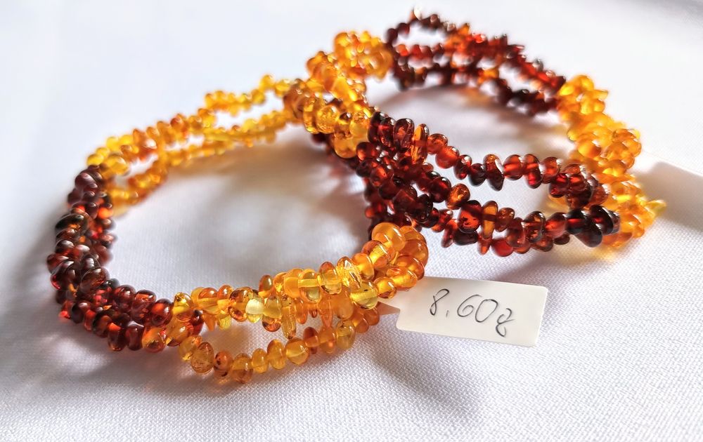 Bransoletka z Bursztynu Bałtyckiego nowa