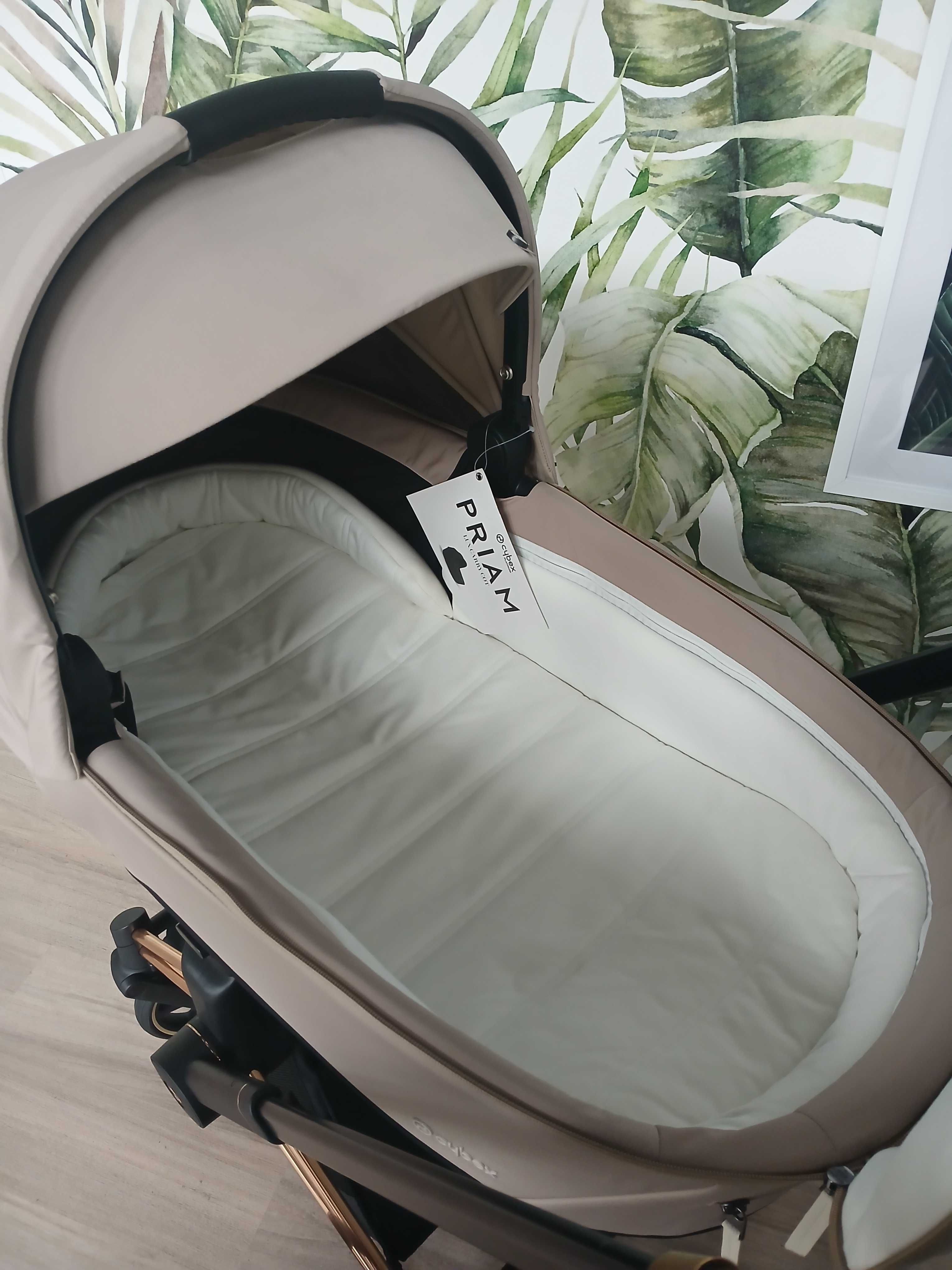 Wozek Cybex Priam 4.0 Cozy Beige zestaw 2w1 rosegold