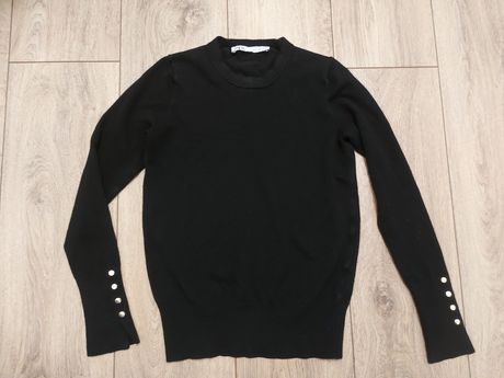 Sweter Zara guziczki S czarny