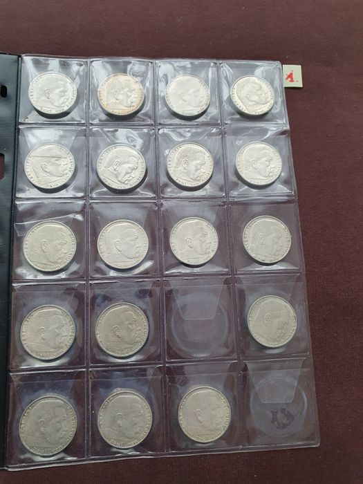 2 marki 1937/38/39 r. 18szt. srebro promocja