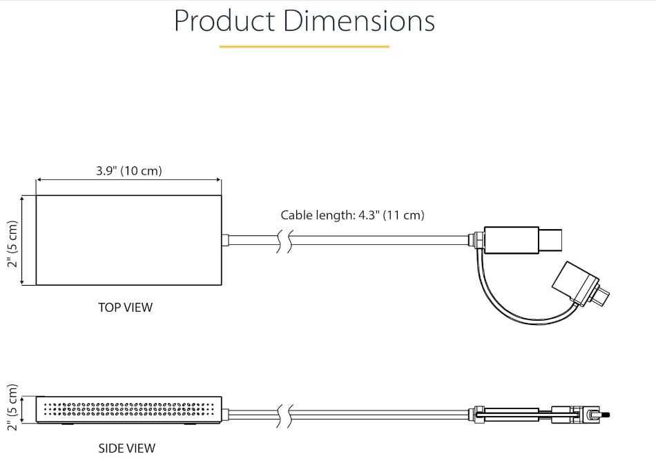 StarTech USB C 2x HDMI zewnętrzna karta graficzna 4k adapter