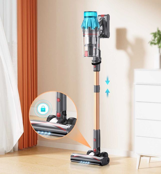 Odkurzacz Laresar V7 550W 45KPA LED HEPA bezprzewodowy pionowy stojący