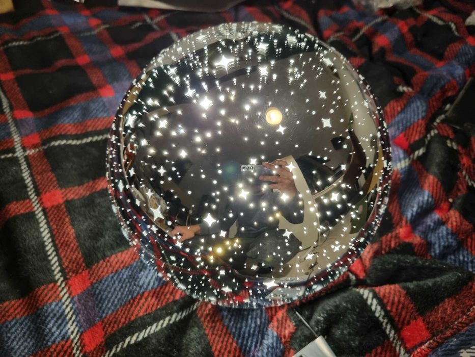 Lampa zewnętrzna do do ogrodu - kula 25cm ... efekt gwiazd! Nowa!