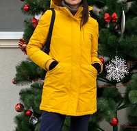 TOMMY HILFIGER женская желтая пуховая парка, зимняя куртка 70%пух/перо