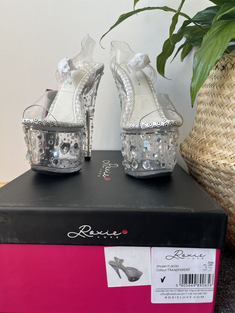 Buty na obcasie platforma diamenty r. 35 nowe