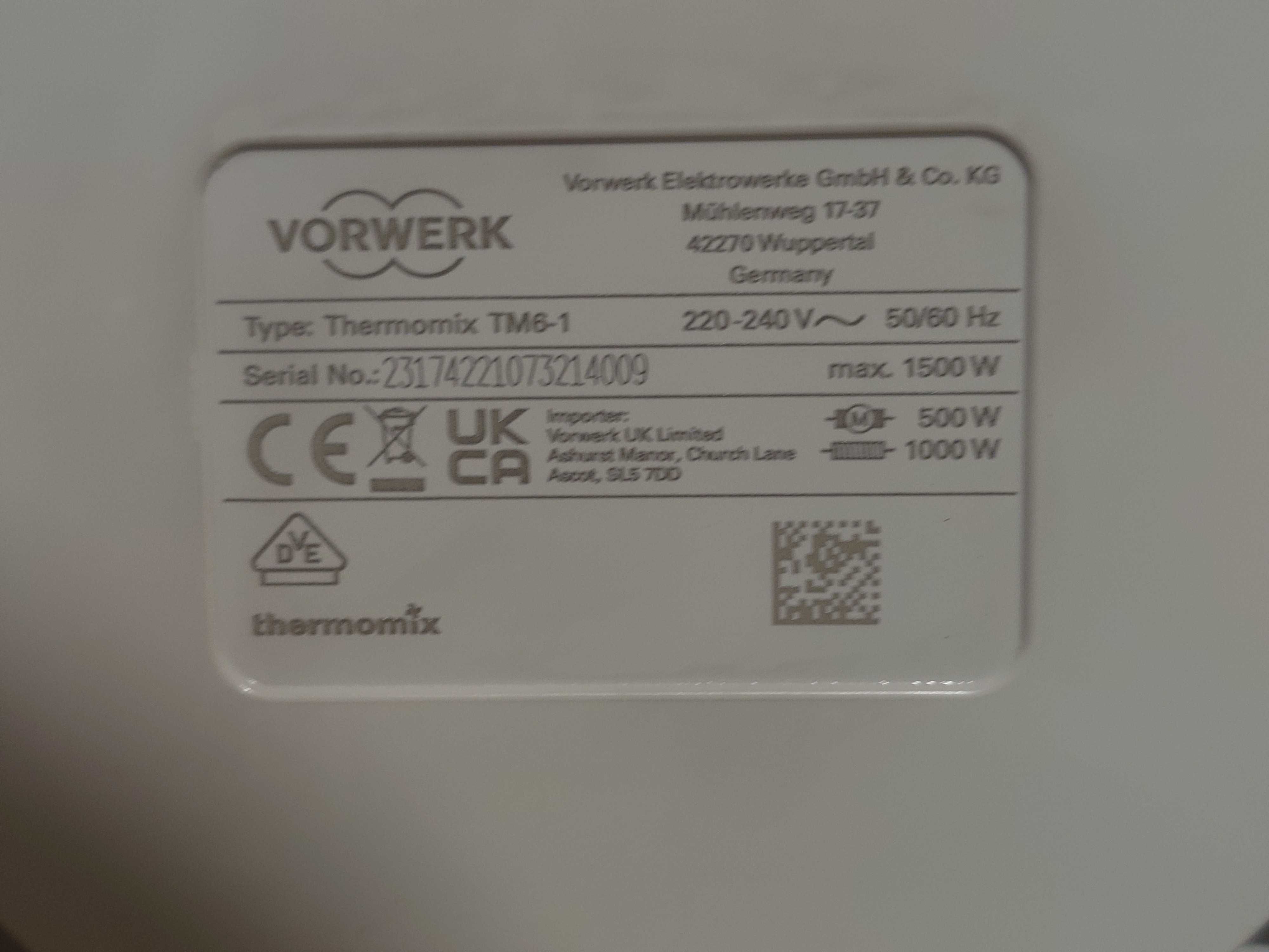 Thermomix TM6 Stan idealny, kompletny  na gwarancji