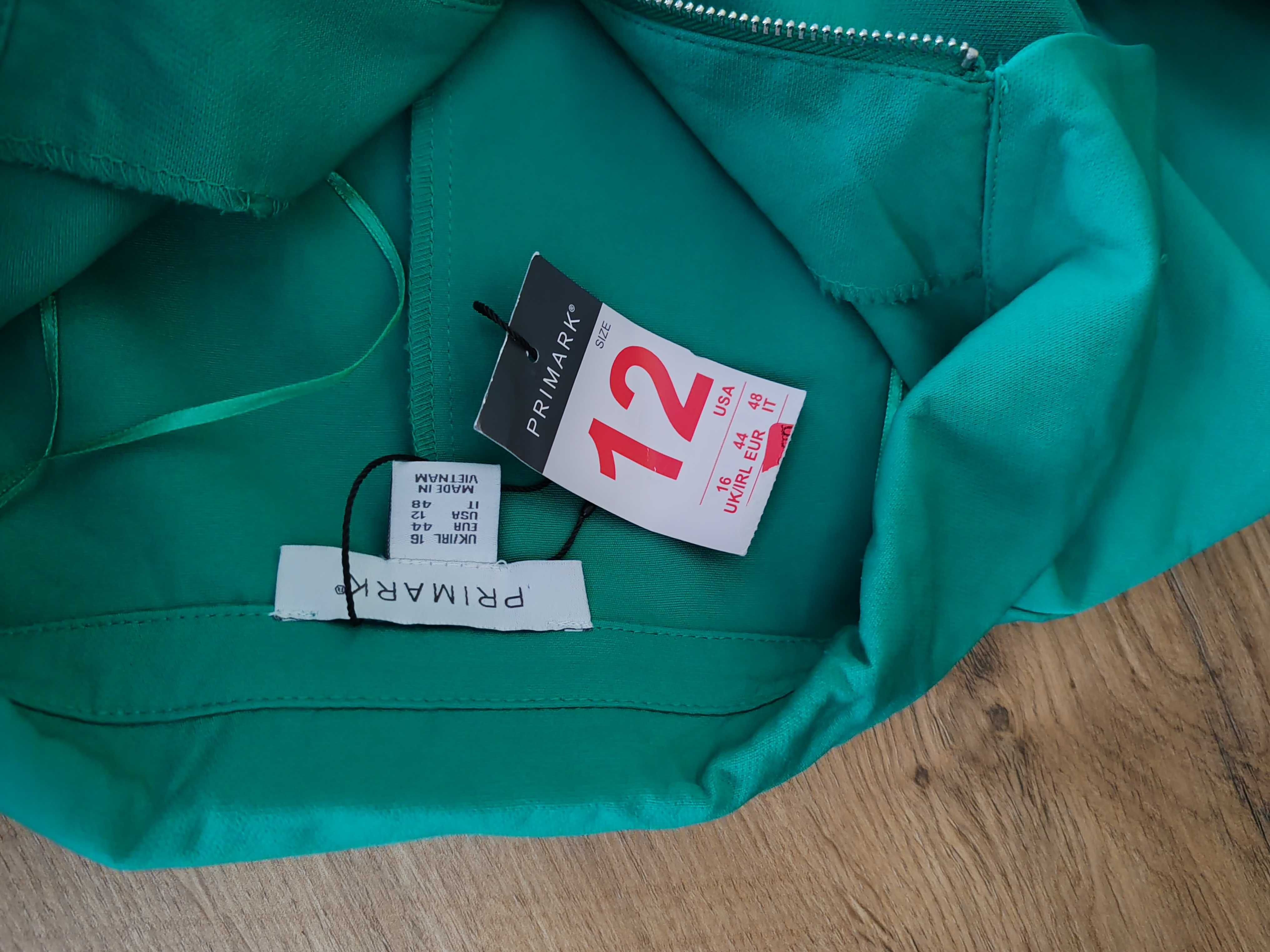 Nowa zielona sukienka Primark rozmiar 44 poliester/elastan