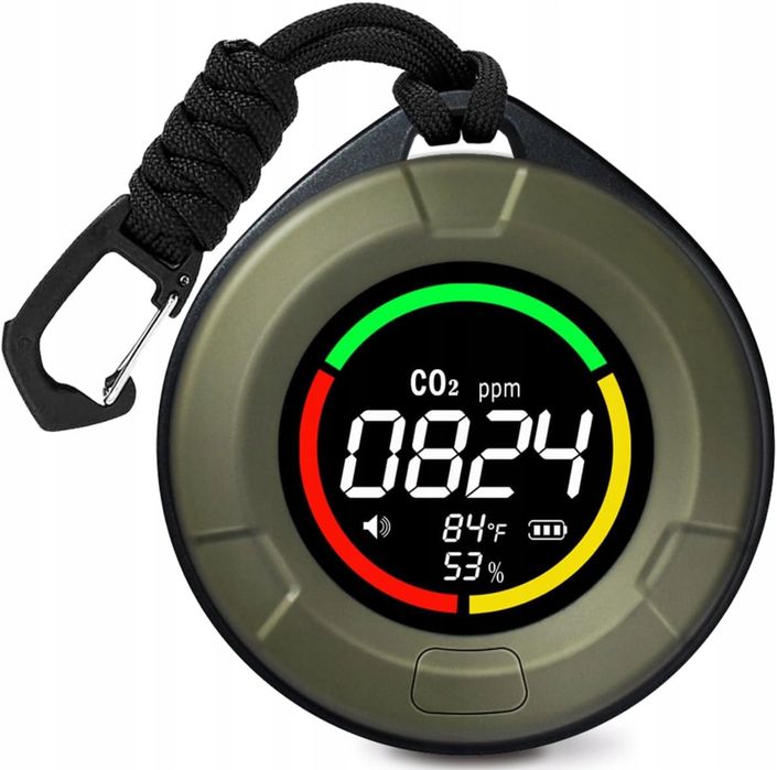 Przenośny detektor CO2, precyzyjny monitor CO2, miernik 3 w 1