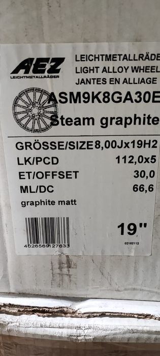 Komplet fabrycznie nowych alufelg AEZ.R19 5x112. Nowe opony zimowe