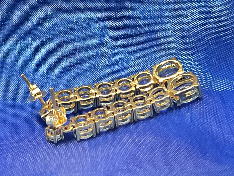 Brincos prata 925 banho ouro 4,5 cm