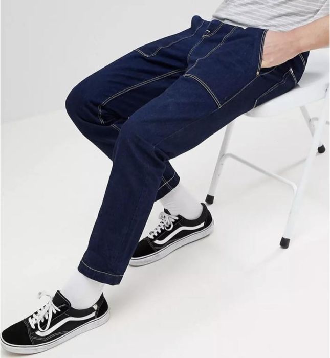Джинси asos tapered jeans in cotton w36 оригінал нові