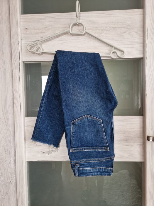 Spodnie jeansowe zara r.xs granatowe rurki premium jeans