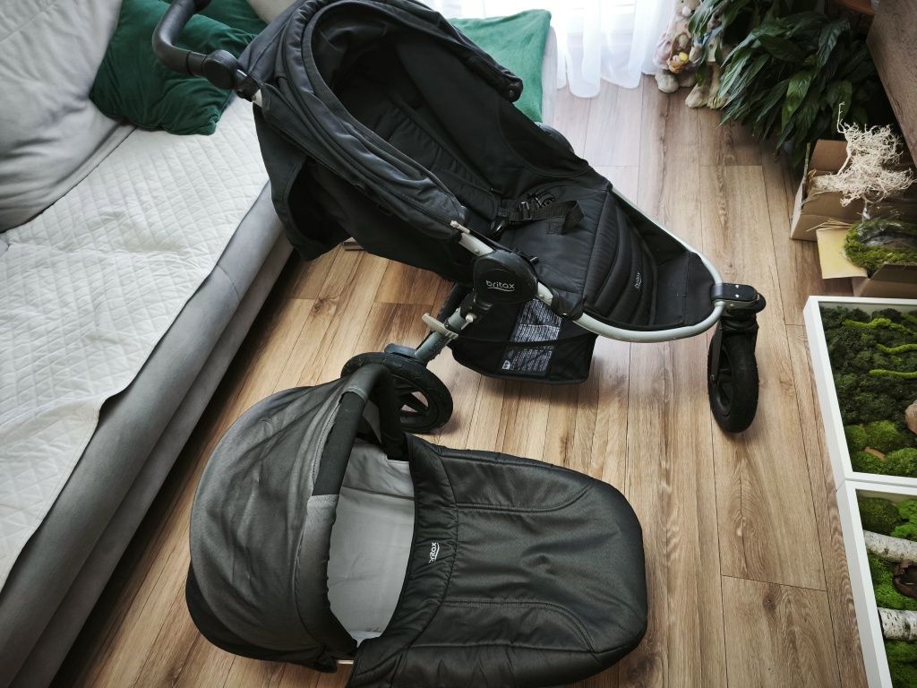 Wózek spacerówka trójkołowy britax b-motion z gondolą