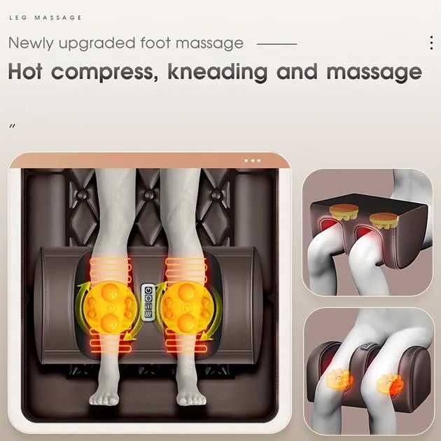 Масажна накидка крісло для тіла з вібрацією і підігрівом ShinyRosyLife