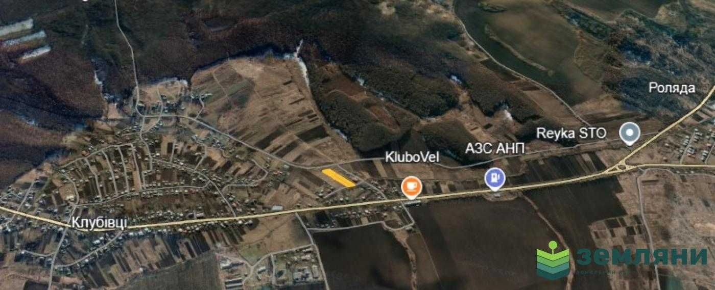 Продаж землі 32,87 сотки в с.Клубівці під забудову