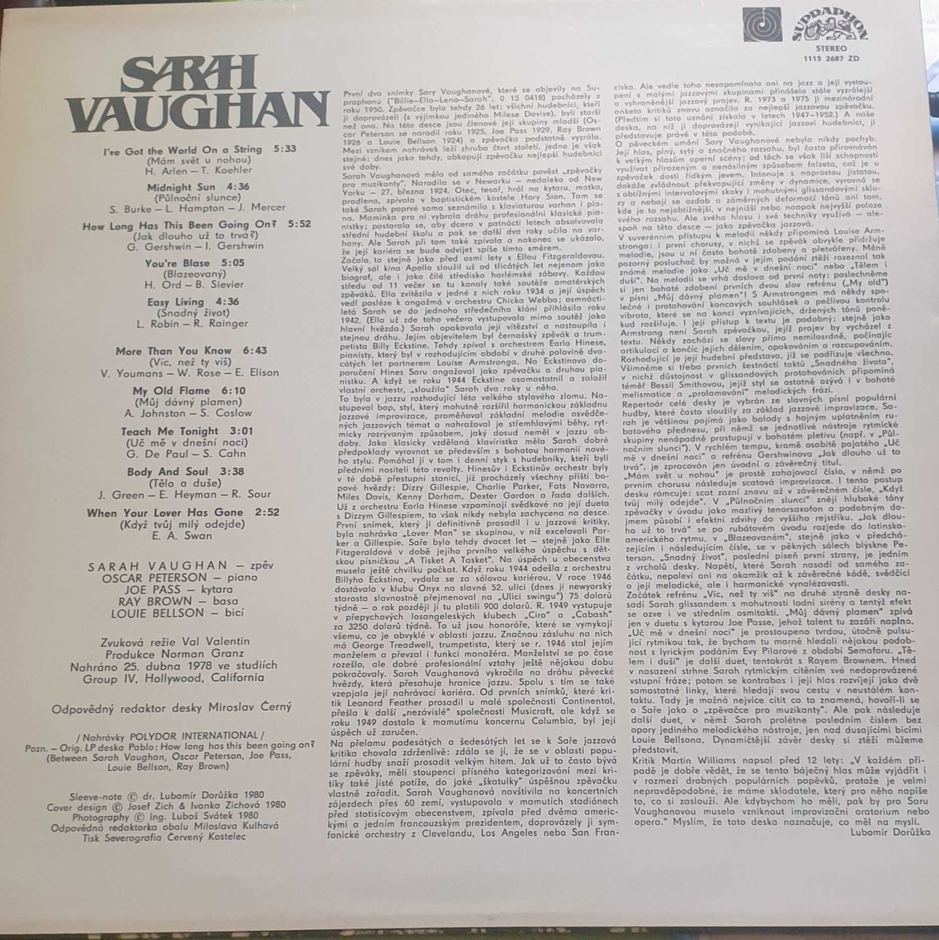 SaraH Vaughan-płyta winylowa
