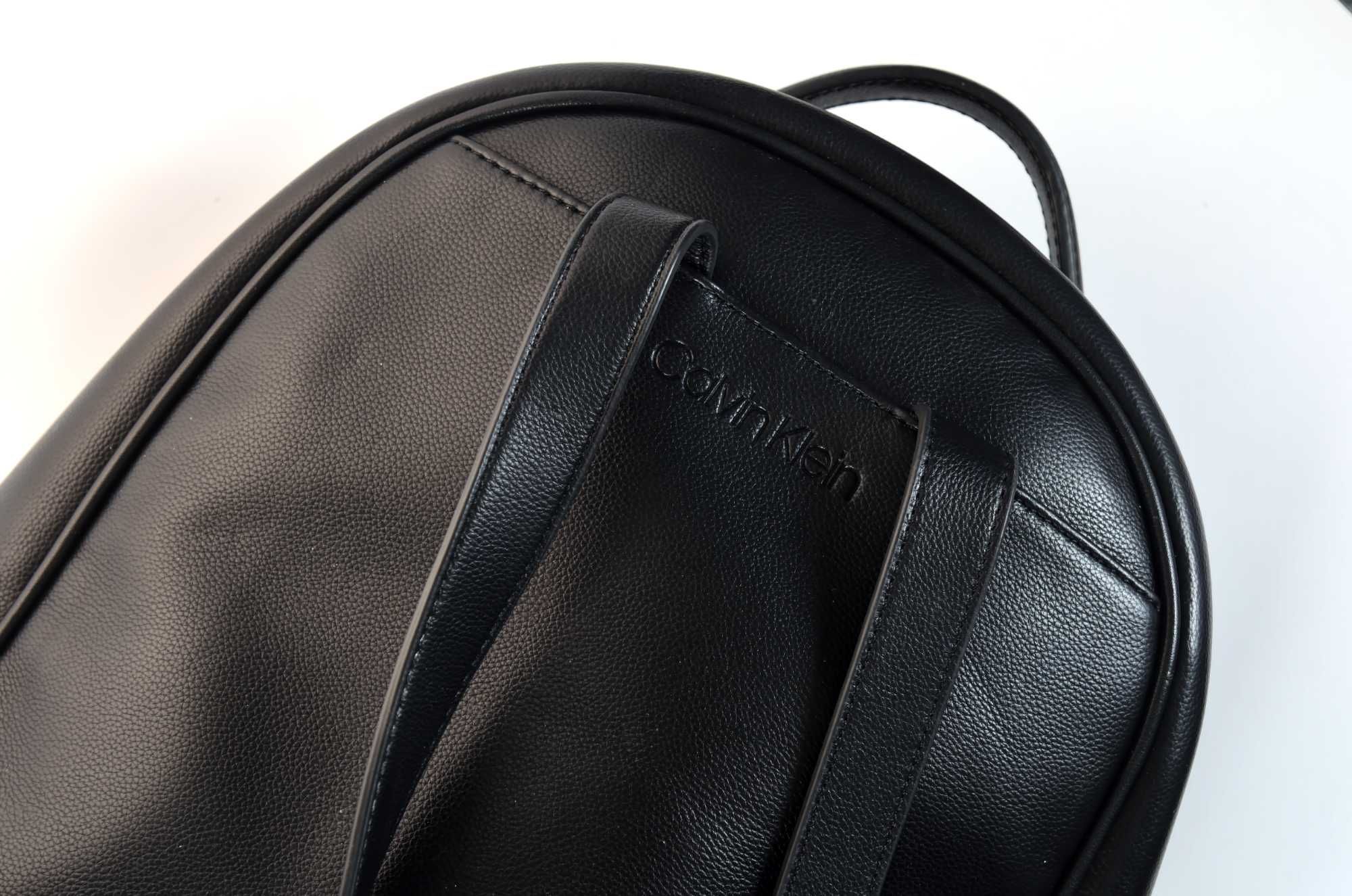 Черный кожанный рюкзак Celvin Klein новый оригинал