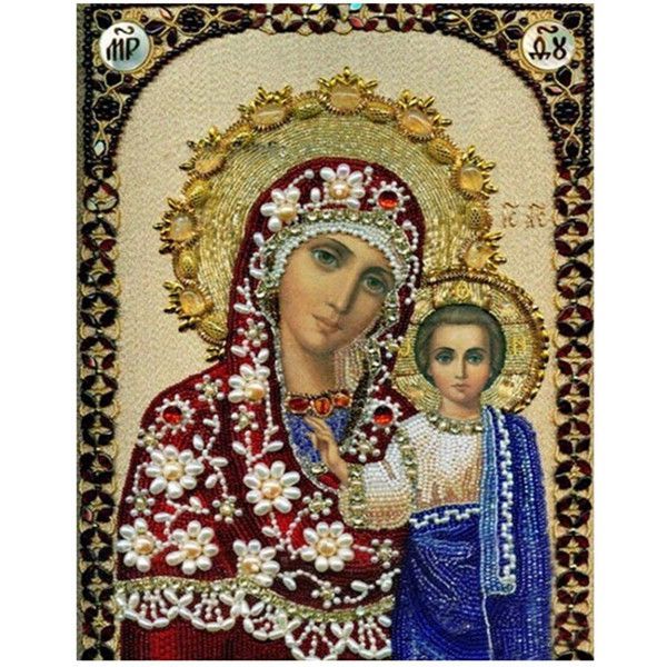 Икона алмазная вышивка "Богородица Казанская"