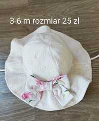 Kapelusz dziecięcy muslin haftowany 3-6 m