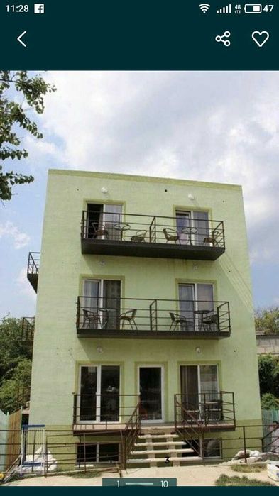 Дом , 13 фонтана , миниотель , 22 комнаты , пешком до моря 10 минут .